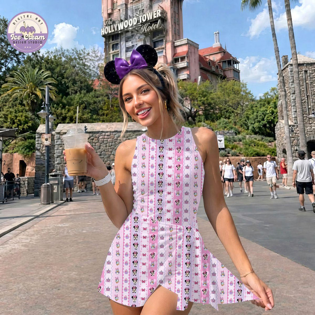 Disney Minnie Mouse and Daisy Duck Coquette Tennis Dress Skirt, Disney Best Friends Tennis Skirt, Disneyland Trip Outfit, Minnie Daisy Dress