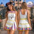 Mrs. Potts Halloween Costume Tennis Dress, Beauty and the Beast Teapot Halloween Cosplay Outfit, WDW Disneyland Trip Skirt, Gift for Her