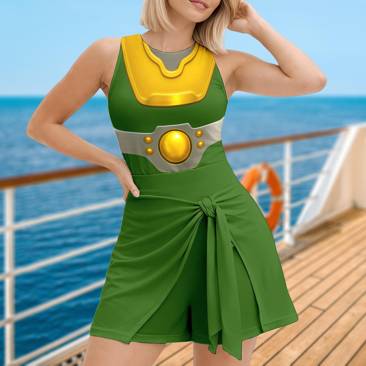 Doc Ock Halloween Costume Wrap Skort Dress, Spidey Amazing Friends Cosplay Dress, Doctor Octopus Dress, Superhero Halloween Party Outfit