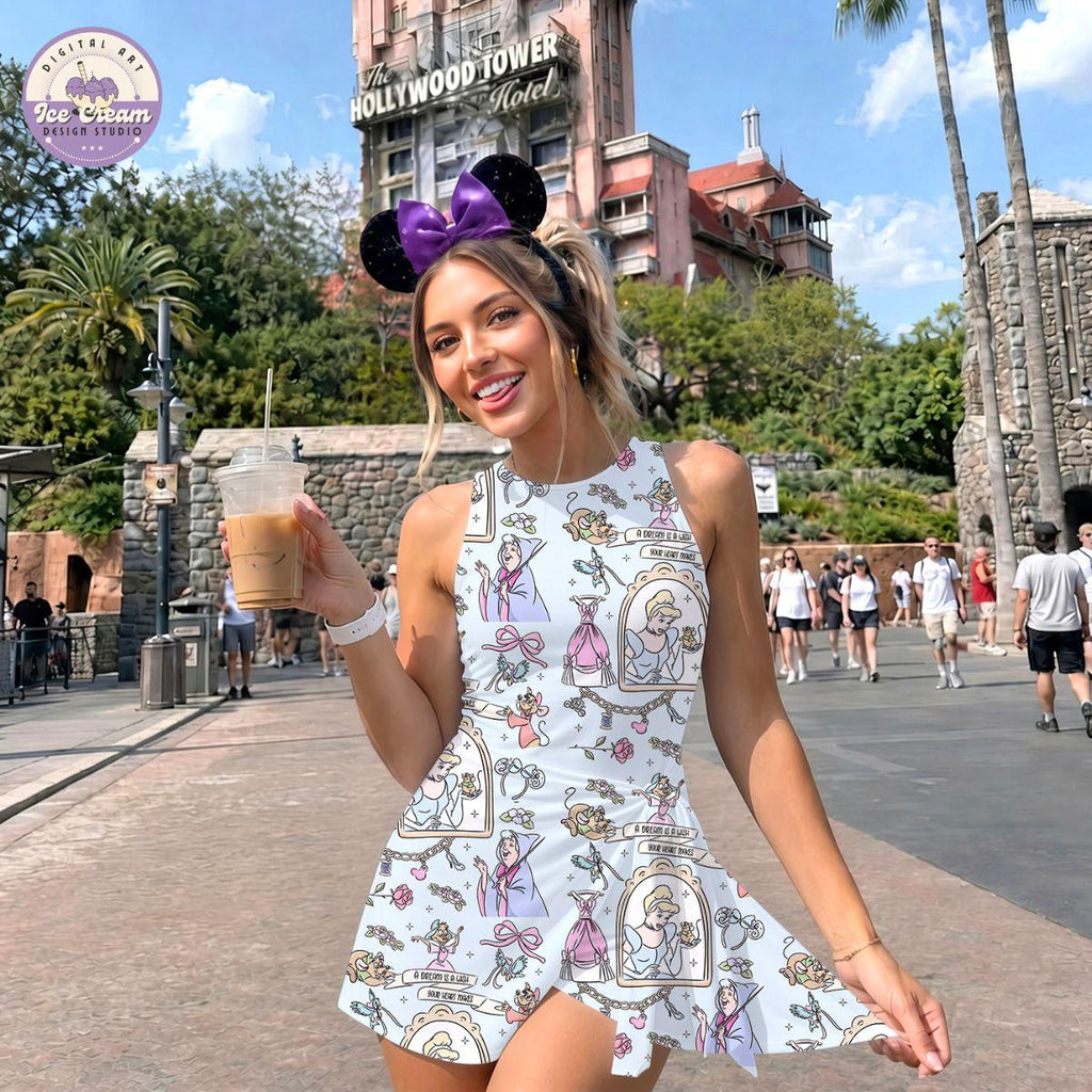 Disney Halloween Princess Skort Dress, Cinderella Princess Womens Kids Costume Dress Skirt, WDW Disneyland Group Party Dress Gift for her