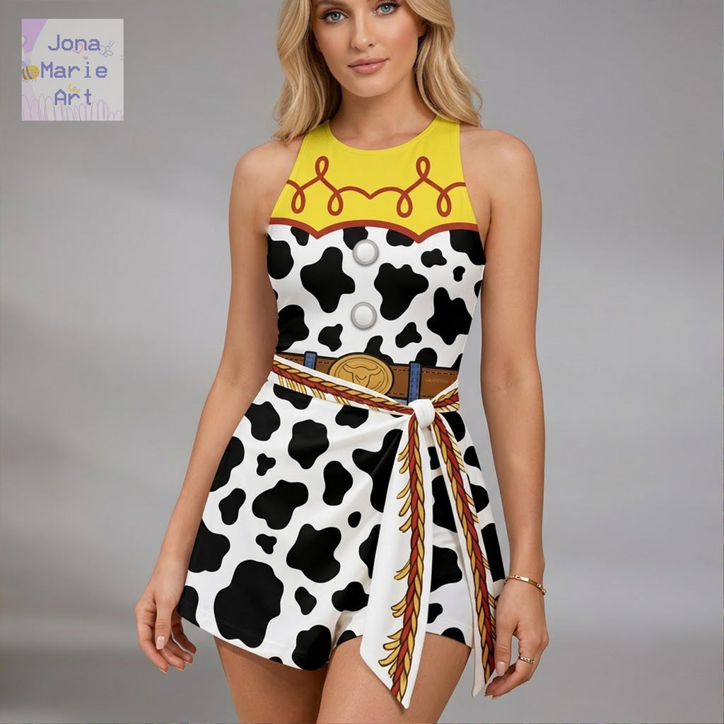 Jessie Tennis Dress Women Toy Story Cosplay Outfit Cowgirl Athletic Skort Dress Disney Parks Bound Activewear Golf Dress