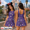 Disney Tennis Dress, Purple Tennis Dress, Disney Inspired Dress, Women Tennis Outfit, Magical Theme Park Dress, Athletic Romper