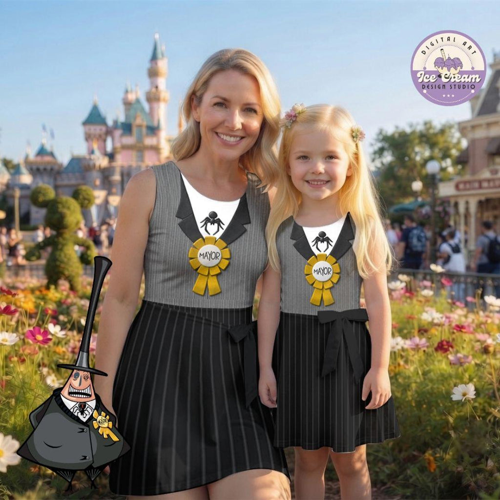 Halloween Mayor of Halloween Town Christmas Wrap Skirt Dress, Nightmare Before Christmas Dress, Halloween Outfit, Women Halloween Dress