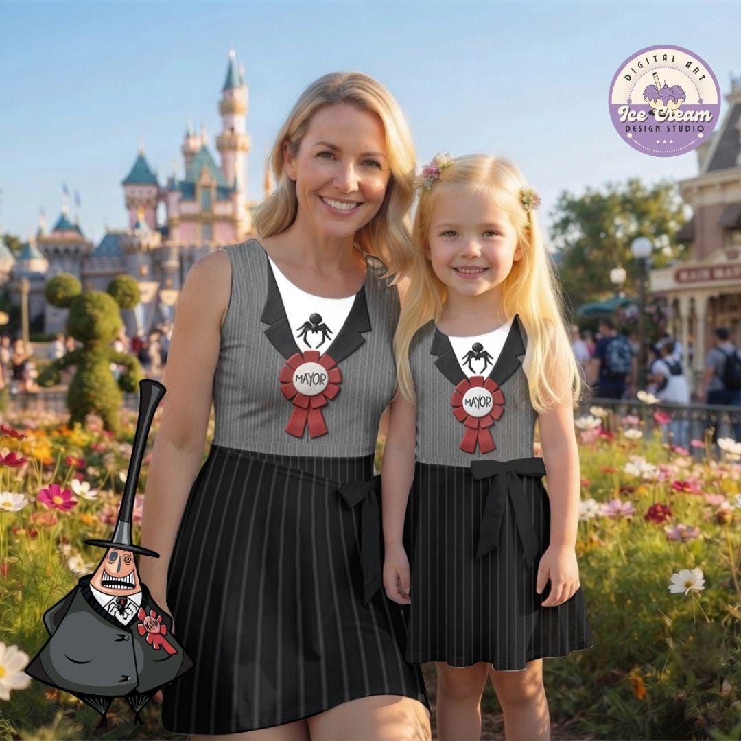 Halloween Mayor of Halloween Town Christmas Wrap Skirt Dress, Nightmare Before Christmas Dress, Halloween Outfit, Women Halloween Dress