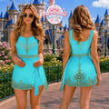 Custom Jasmine Princess Jumpsuit Skirt, Spooky Magic Carpet Halloween Costume Outfit, Disneyland Halloween Party Theme Jumpsuit Skirt
