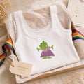 Embroidered Tangled Pascal Rapunzel Dress Tank-top, Coquette Funny Pascal Lace Trim, Magical Pascal Princess Camisole