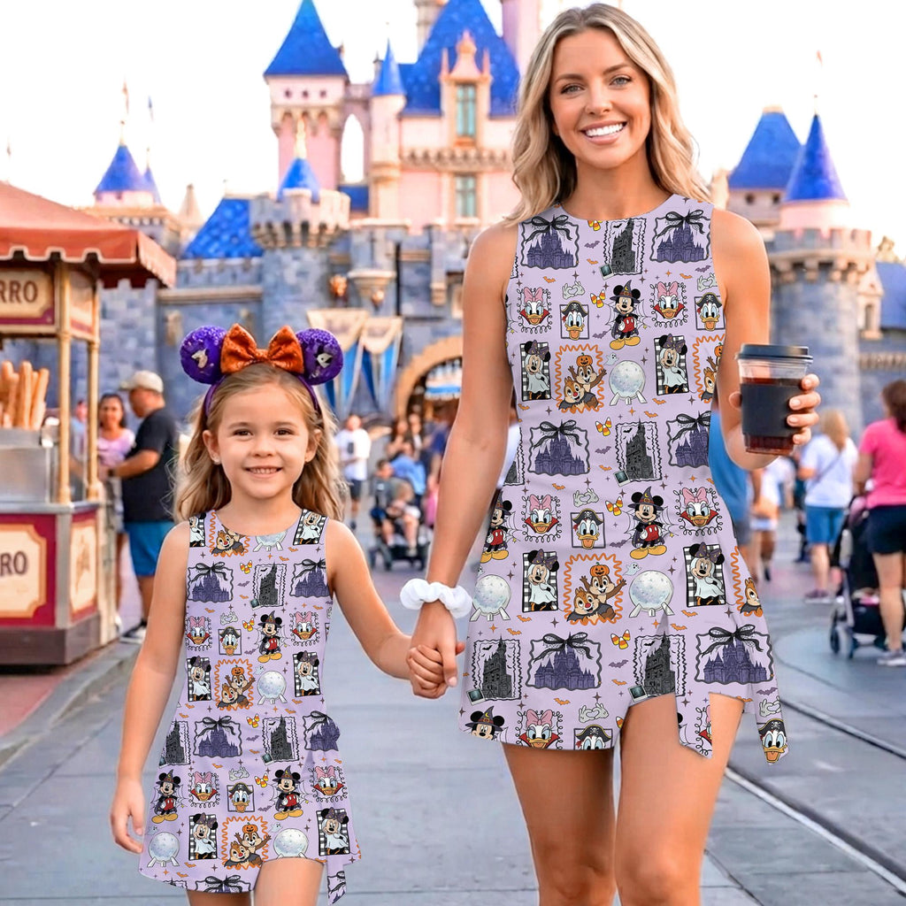 Mickey and Friends Halloween Tennis Dress, Walt Disney World Halloween Trip Dress Skirt, Mickey's Not So Scary Halloween Party Dress