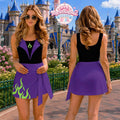 Maleficent Jumpsuit Skirt, Sleeping Beauty Villain Cosplay Jumpsuit Skirt, Mistress Of Evil Costume Jumpsuit Skirt,Disneyland Jumpsuit Skirt