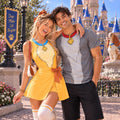 Lady and the Tramp Matching Couple Outfit, Puppy Love Halloween Cosplay Costume Wrap Skort Dress and 3D Shirt, Theme Park Vacation Gift