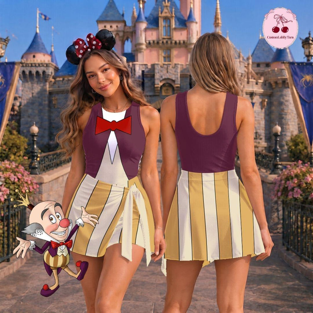 Wreck It Ralph Inspired Tennis Dress, Disney Bounding Outfit, Arcade Hero Halloween Cosplay Costume , Women's Theme Park Vacation Outfit