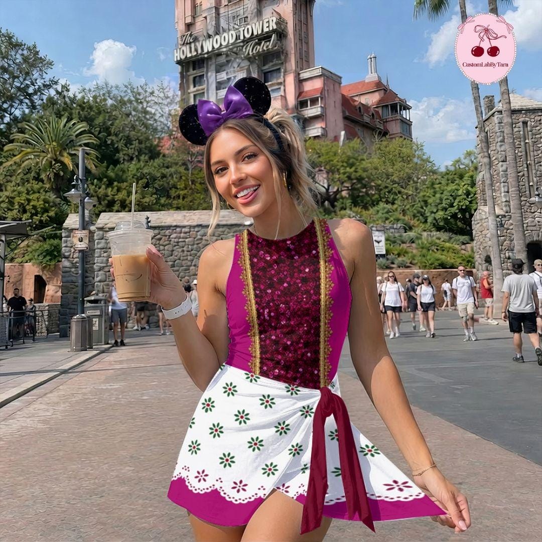 Haunted Mansion Ghost Host Costume Tennis Dress Skirt, Hitchhiking Ghosts Outfit, Mommy and Me Halloween Party Dress, Spooky Park Skort