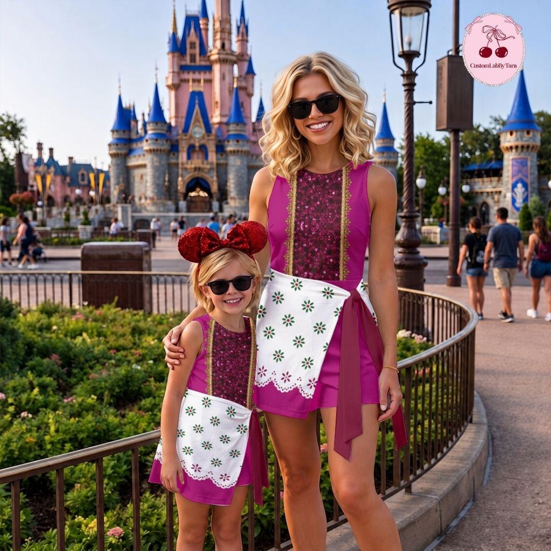 Haunted Mansion Ghost Host Costume Tennis Dress Skirt, Hitchhiking Ghosts Outfit, Mommy and Me Halloween Party Dress, Spooky Park Skort
