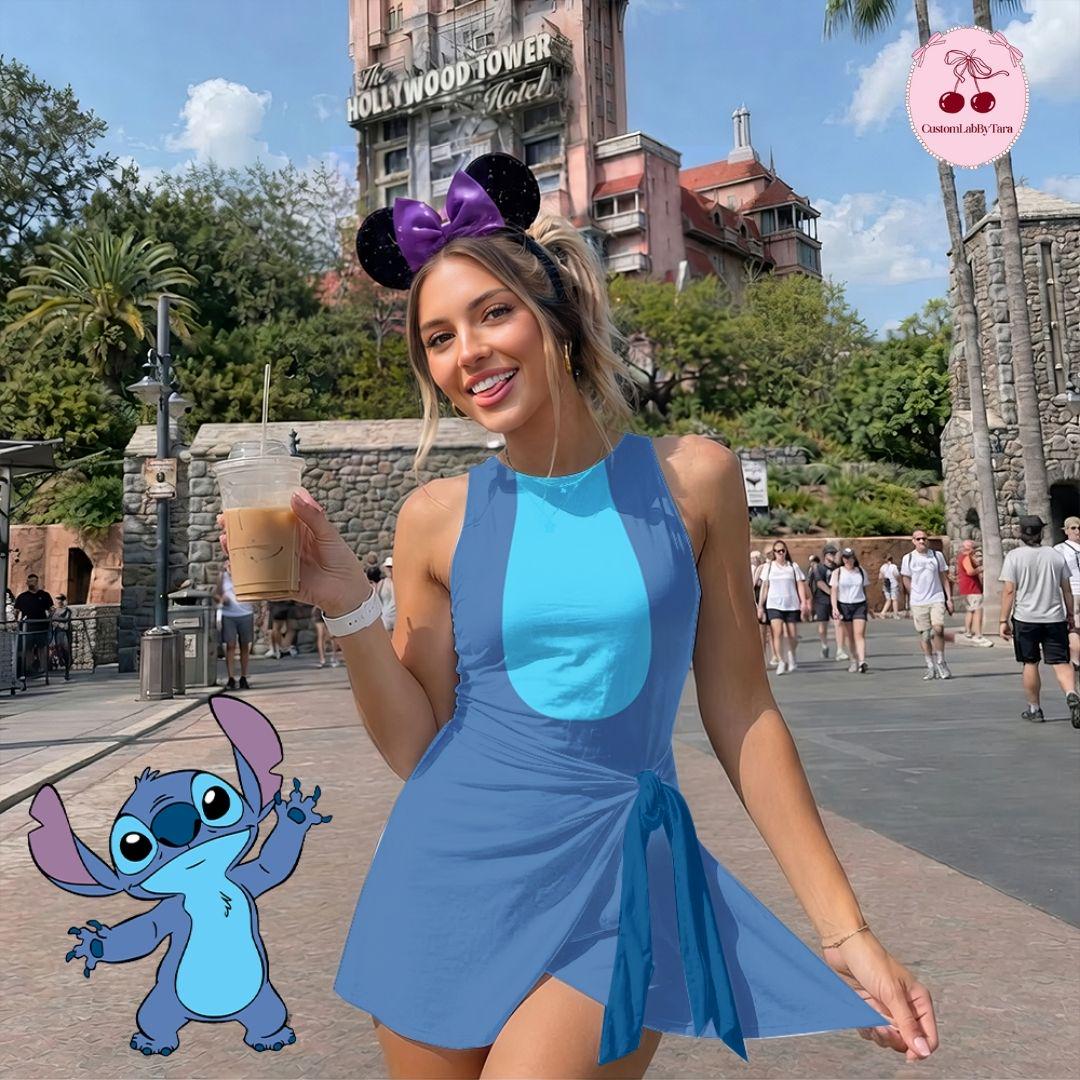 Halloween Stitch Angel Wrap Skort Dress, Lilo And Stitch Skirt, Costume Tennis Dress Skirt, WDW Halloween Trip Women Outfit