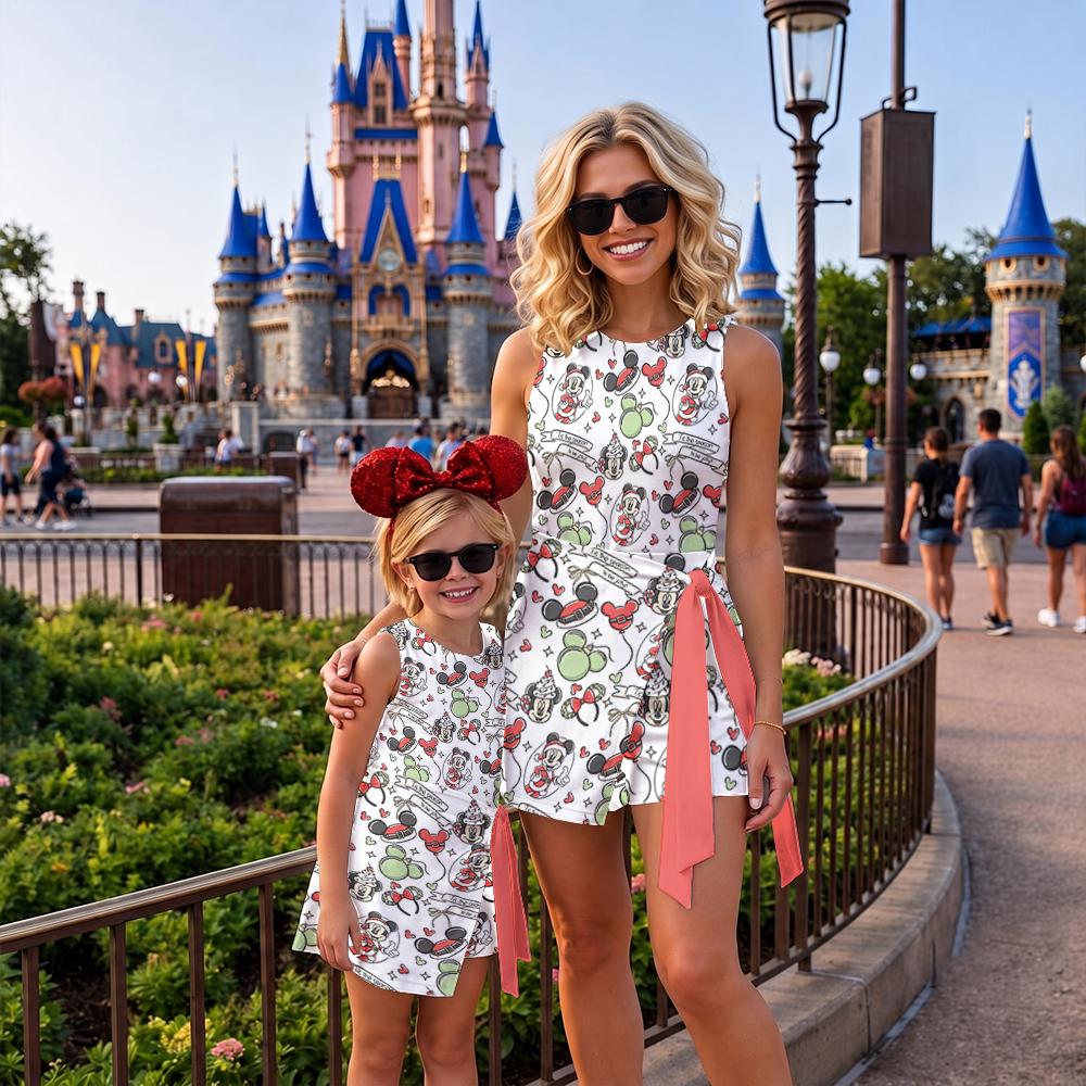 Coquette Bow Disney Christmas Dress Skirt, Mickey Christmas Trip Dress, Girls Christmas Outfit, Mickey's Very Merry Christmas Party skirt