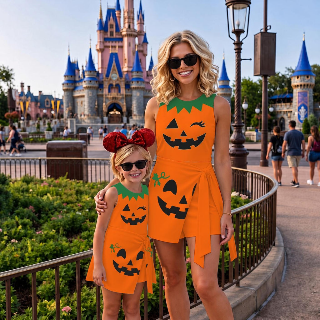 Halloween Pumpkin Tennis Dress, Disney Fall Halloween Skirt Dress, Halloween Party Dress, Mickey's Not So Scary Dress, Halloween Disney Trip