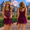 Mother Gothel Jumpsuit Skirt Costume, Disneyland Cosplay, Tangled Villain Dress, Purple Witch Costume, Rapunzel Cosplay, Halloween Dress