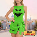 Oogie Boogie Wrap Skort Dress, Oogie Boogie Halloween Cosplay Outfit, Mickey Not So Scary Party Skirt, Oogie Boogie Bash Dress Skirt