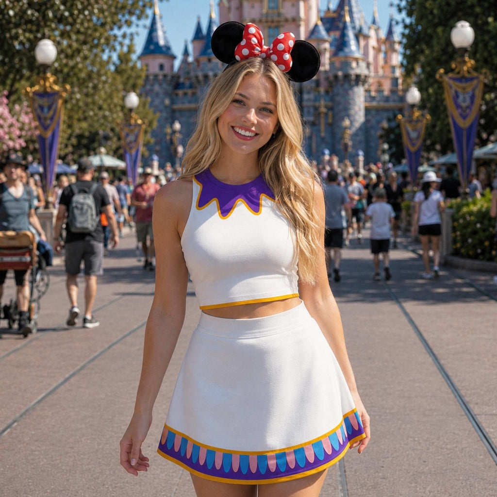 Mrs Potts Activewear Skort Dress, Beauty and the Beast Costume, Teapot Character Inspired Outfit, Fairytale Theme Park Dress