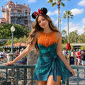 Colorful Rooster Wrap Skort Dress, Tropical Chicken Cosplay Costume, Princess Bound Outfit, Theme Park Dress, Women Birthday Gift