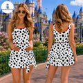 Halloween Cruella De Vil Dress Skirt, Bounding 101 Dalmatians Tennis Dress, Dalmatian 101 Costume For Women, Black White Halloween