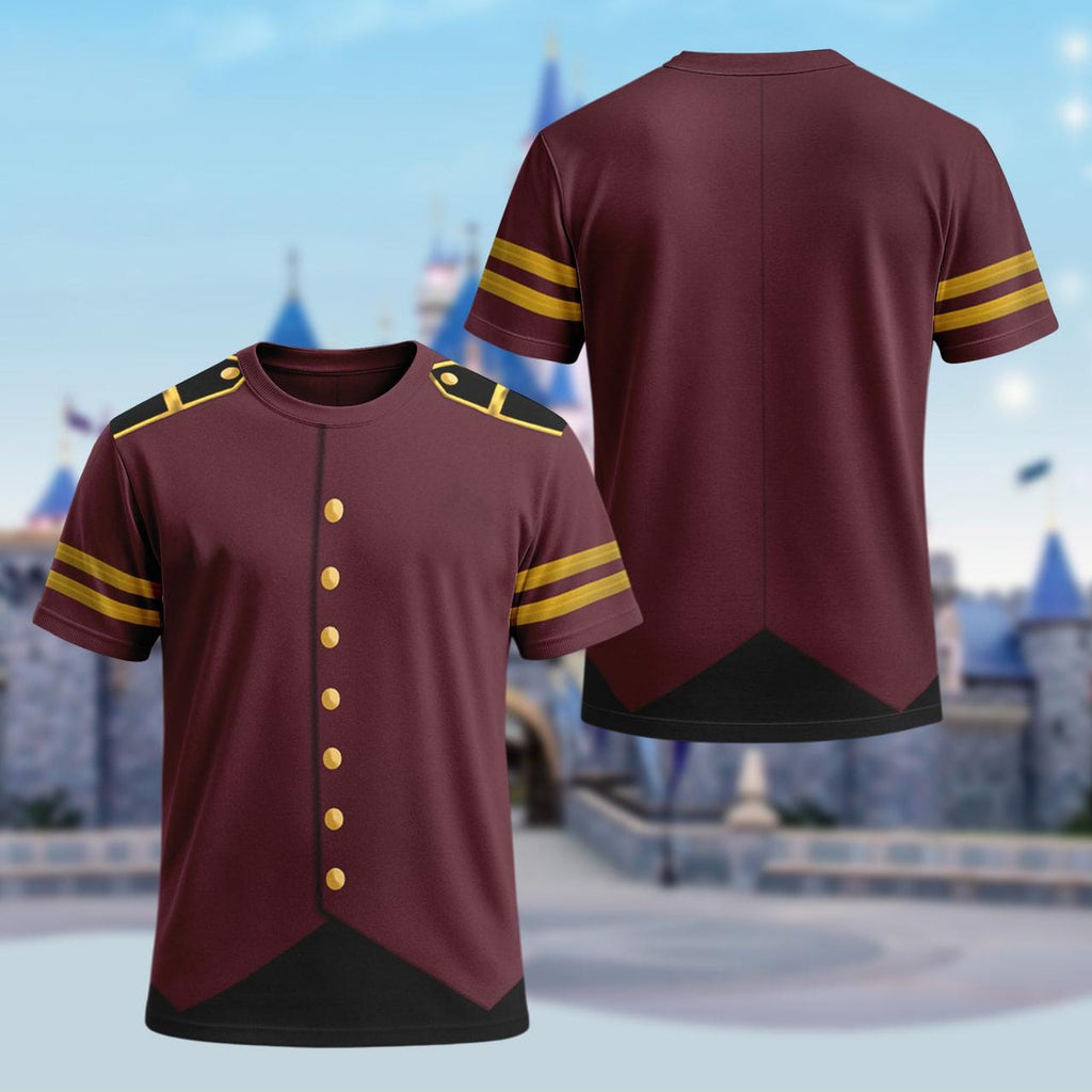 Halloween Bellhop Matching Shirt, Bellhop Costume Dress, Hotel Staff Movie Cosplay Costume Outfit, Bellhop Halloween Wrap Skort Dress
