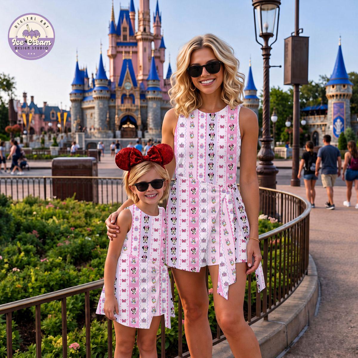 Disney Minnie Mouse and Daisy Duck Coquette Tennis Dress Skirt, Disney Best Friends Tennis Skirt, Disneyland Trip Outfit, Minnie Daisy Dress