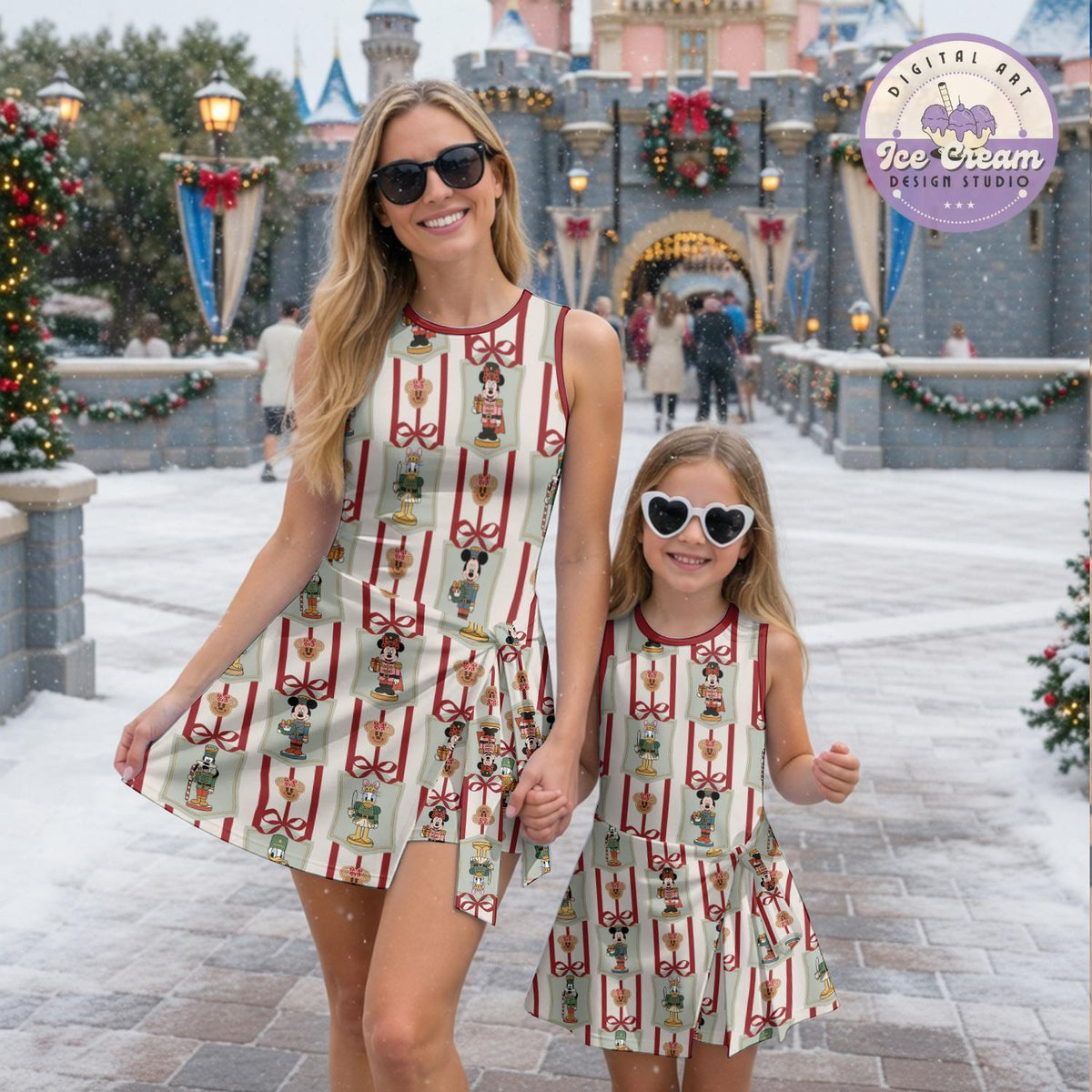 Mickey And Friends Nutcracker Christmas Tennis Dress, Disney's Very Merry Christmas Trip Skirt, Disney Holiday Park Outfit, Gift For Her