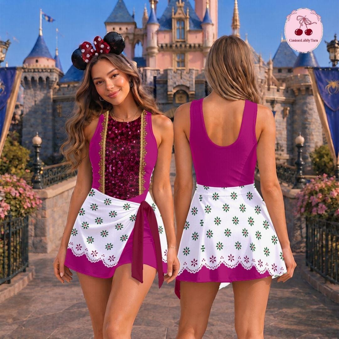 Haunted Mansion Ghost Host Costume Tennis Dress Skirt, Hitchhiking Ghosts Outfit, Mommy and Me Halloween Party Dress, Spooky Park Skort