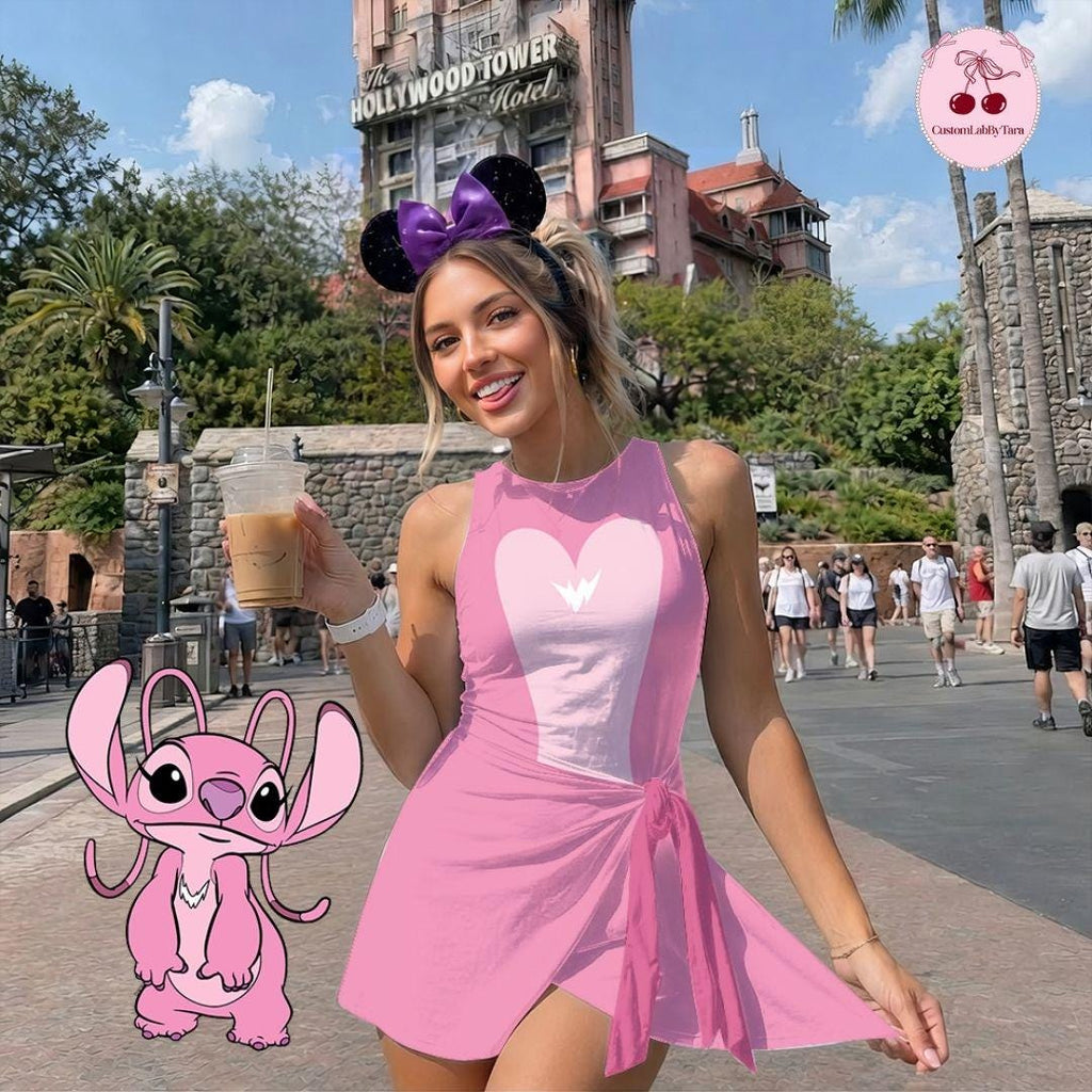 Halloween Stitch Angel Wrap Skort Dress, Lilo And Stitch Skirt, Costume Tennis Dress Skirt, WDW Halloween Trip Women Outfit