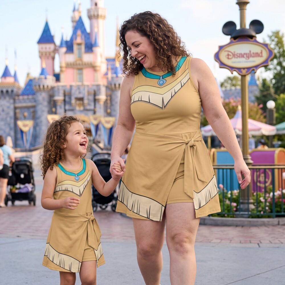 Elegant Princess Pocahontas Cosplay Tennis Dress, Disney Costume Skirt, Mickey Not So Scary Halloween Party Outfit, Athletic Dress