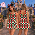 Mickey Head Christmas Wrap Skort Dress Skirt, Disney Christmas Trip Dress, Mickey's Very Merry Christmas Party Outfits, Xmas Holiday Dress