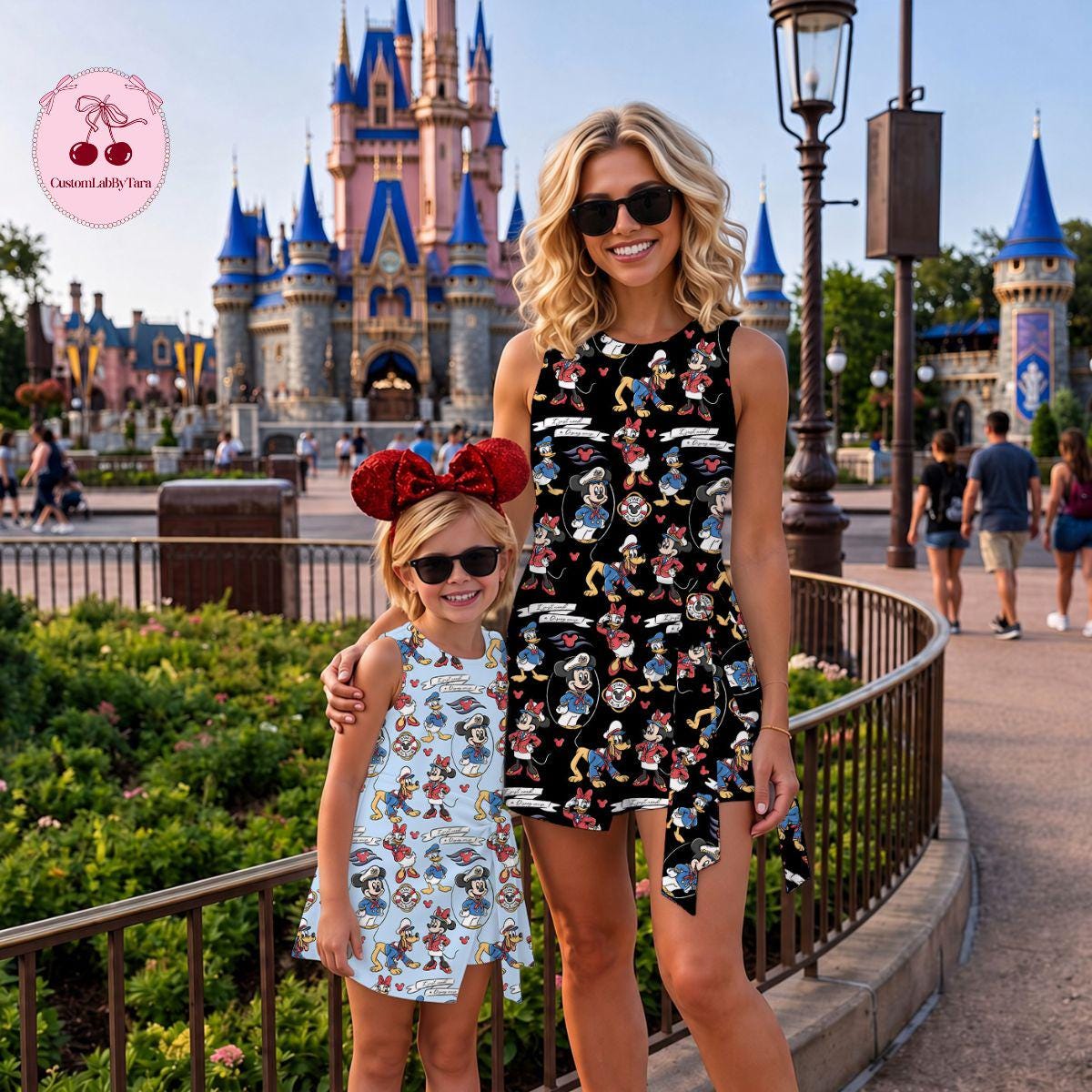 Retro Cruise Squad Mickey and Friends Tennis Dress, Sailor Cruise Wrap Skort Dress, Theme Park Vacation Gifts, Disney Cruise Line Dress