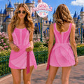 Princess Aurora Jumpsuit Skirt Costume, Disneyland Cosplay, Sleeping Beauty Pink Dress, Aurora Costume, Fairytale Princess Dress Costume