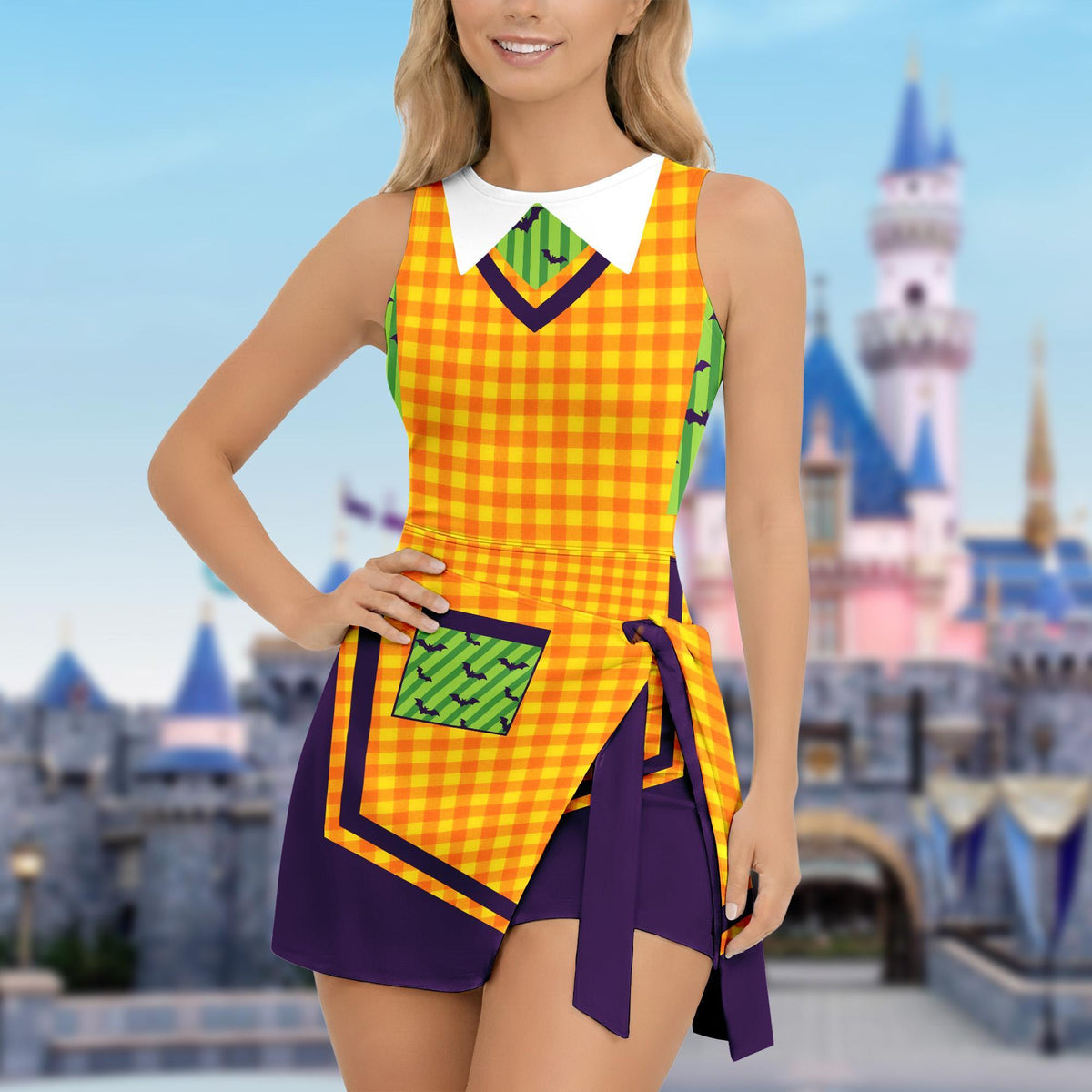 Mickey's Not So Scary Cast Member Wrap Skort Dress, Halloween Cast Member Dress, Halloween Cosplay Dress Skirt, Wdw Halloween Party Outfit
