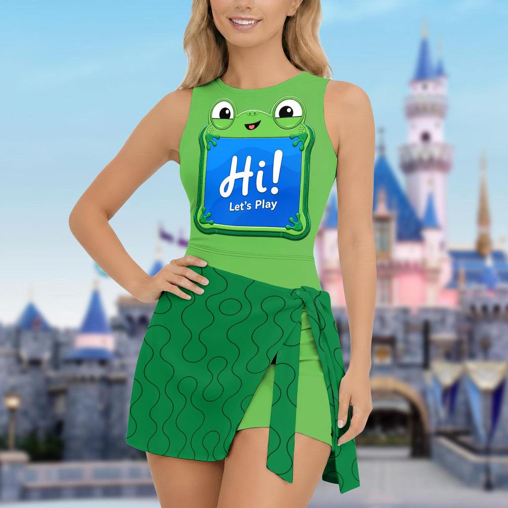 Lilypad Toy Story 5 Wrap Skort Dress, Lilypad Halloween Costume Dress, Toy Story Dress Skirt, Lilypad Cosplay Dress, Wdw Halloween Outfit