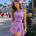 Rapunzel Princess Tangled Wrap Skort Dress, Rapunzel Cosplay Costume Dress, Princess Tangled Dress, Cartoon Character Halloween Outfit