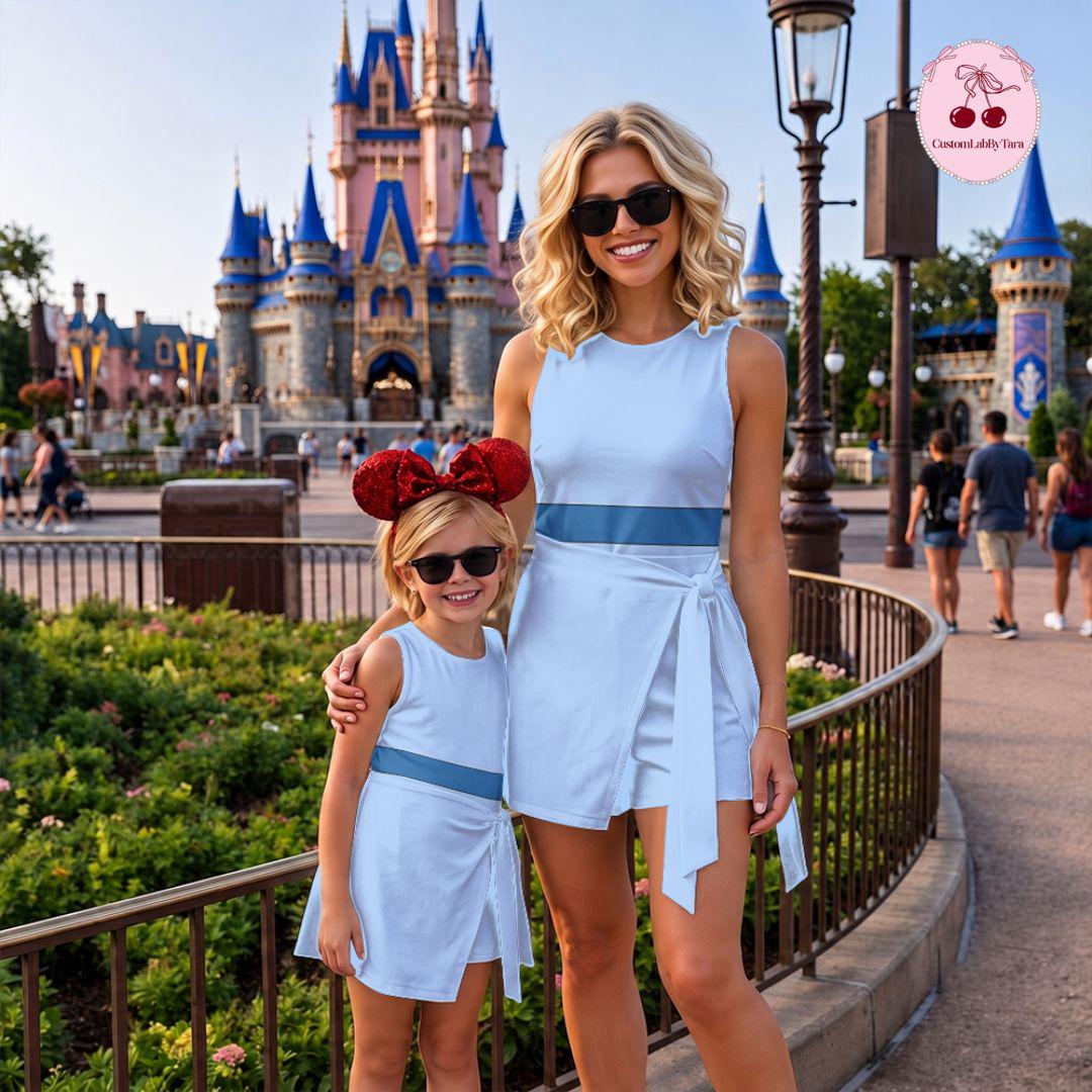 Peter Pan and Wendy Matching Couple Outfit, Neverland Halloween Cosplay Costume Wrap Skirt Dress, Theme Park Vacation Gift